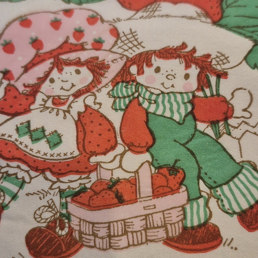 15 Strawberry- Shortcake Themed Vintage Paper Napkins . - Picture 3 of 7